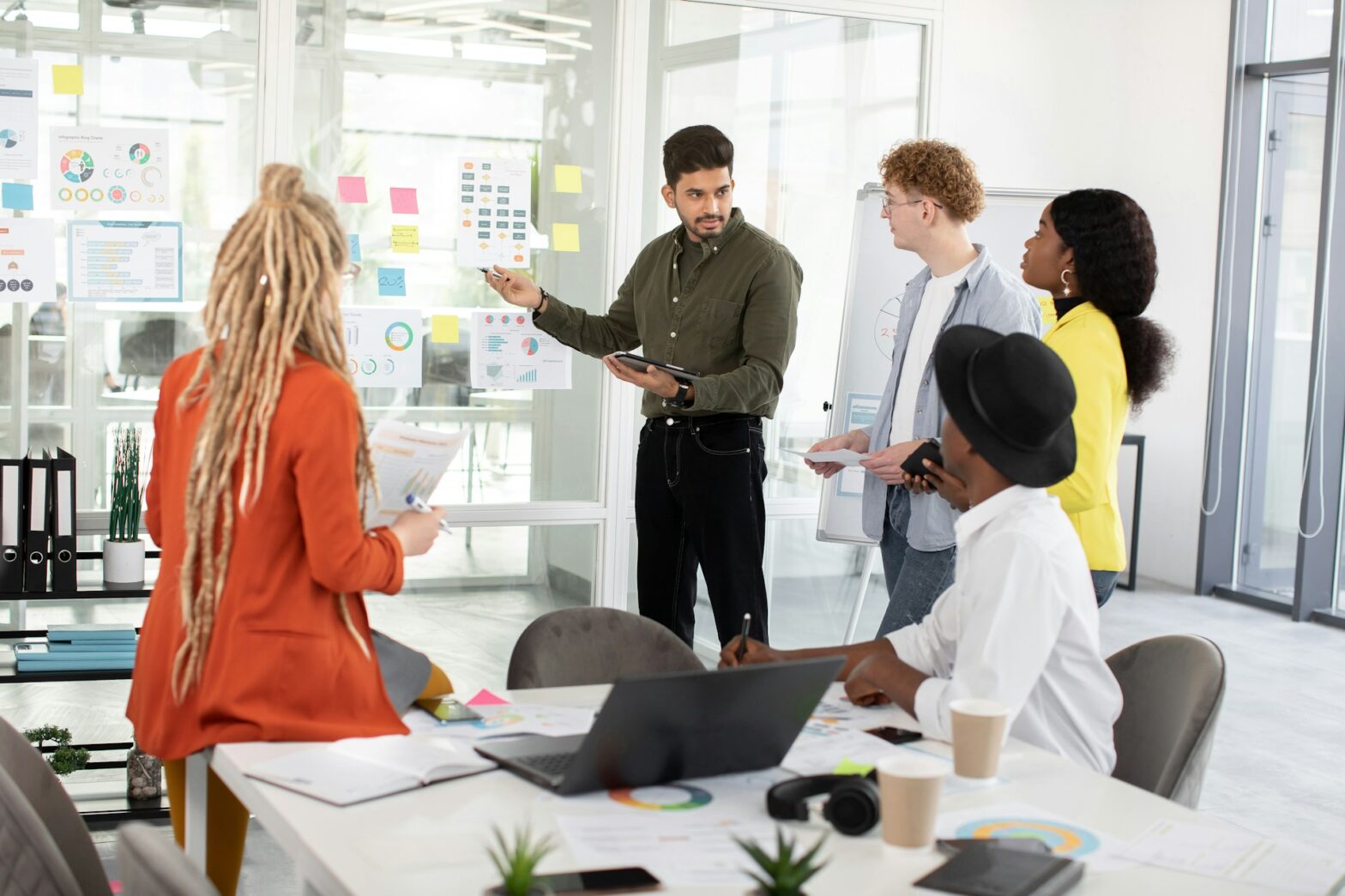 Group of people discussing